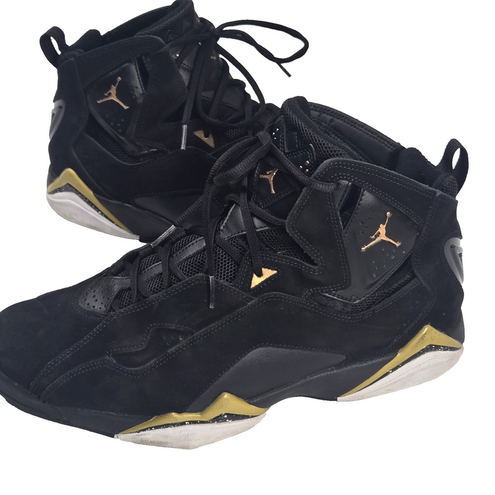 Men's 12 Air Jordan True FlightBlk/Metalic Gold-Wht 342964-072